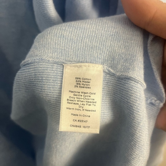 New Talbots SCALLOP-EDGE OPEN FRONT CARDIGAN in blue size 2x - Picture 4 of 6